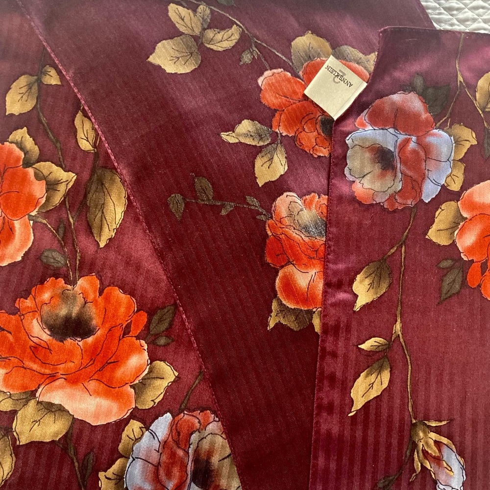 ANNE KLEIN, vintage long silk scarf - Picture 7 of 10